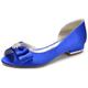 Minishion Ladies Girls Flats for Wedding Dress D-orsay Peep Toe Evening Formal Sandals Shoes BR211 Royal Blue UK 8.5