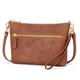 RONSIN Crossbody Bags for Women Large Capacity Wristlet Clutch Purse, Lightweight Shoulder Bag Wristlet Wallet with 2 Straps, 01- Brown, Small