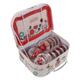 Abaodam 1 Set Set Toy Tea Set Princess Toys Gifts Toys Tea Party Food Playset Tea Cups Plates Playset Pretend Role Play Toy Mini Toy Toy Gift Box Child Carton Portable Red