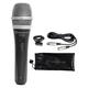 Rockville RMP-XLR Dynamic Cardioid Professionelles Mikrofon W/Kabel + Clip, Schwarz