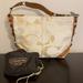 Coach Bags | Coach Optic Ivory Signature Carly Hobo Brown Leather W/ Dust Bag | Color: Brown/Cream | Size: Os