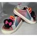 Disney Shoes | Disney Junior Minnie Mouse Rainbow Blue Pink Purple Glitter Shoes Sz: 7 | Color: Pink | Size: 7bb