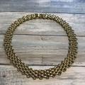 J. Crew Jewelry | J.Crew J Crew Flat Flex Necklace Gold Tone Fold Over Clasp 18" Nwot | Color: Gold | Size: Os