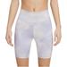 Nike Shorts | Nike One Icon Clash Womens 7 Printed Shorts (Light Thistle/White, X-Small) | Color: Tan/White | Size: Xs