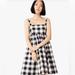 Kate Spade Dresses | Kate Spade Gingham Al Fresco Dress Size 4 | Color: Black/White | Size: 4