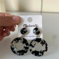 Madewell Jewelry | Madewell Tortoise Shell Earring With Sterling Silver Posts. | Color: Black/Gray | Size: Os