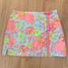 Lilly Pulitzer Bottoms | Lilly Pulitzer Girls Skirt Skort Pink Blue And Green Elephant Green Beret Size 7 | Color: Blue/Pink | Size: 7g