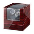 QIByING Automatic Watch Winder Box Storage Display Clear Glass Top 4 Rotation Mode Super Quiet Motor Piano Finish