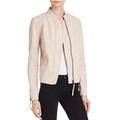 Free People Jackets & Coats | Free People Cool & Clean Moto Vegan Leather Jacket Zip Up In Pale Pink Size 10 | Color: Pink | Size: 10