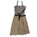 Free People Dresses | Free People Spaghetti Strap Brown Knit Dress With Gold Threads Size Large | Color: Brown | Size: L