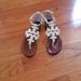 Tory Burch Shoes | Nwot Beautiful Tory Burch Phoebe Flat Thong Sandals. | Color: White | Size: 8.5