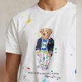 Polo By Ralph Lauren Shirts | Men’s Polo Ralph Lauren Custom Slim Fit Polo Bear Paint Splatter T-Shirt - L | Color: White | Size: L