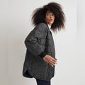 Madewell Jackets & Coats | Madewell Nn837 True Black Quilted Oversized Bomber Jacket Size L | Color: Black/Gray | Size: L