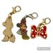 Disney Jewelry | Disney Minnie Mouse Clip On Charm Set Red Bow Dots Enamel Zipper Pull Purse | Color: Gold/Red | Size: Os