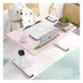 Modern Height Angle Adjustable Laptop Bed Desk,card Slot/baffle/folding Leg Portable Bed Tray Table,eating Writing Bed Table Write (Pink 23.6inchs)