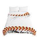 Odot Quilted Bedspread Throw Soft Microfiber 3D Pattern Coverlet Quilt Double King Luxury Coverlets Comforter Lightweight Sofa Bed Cover Bedding for Bedroom Decor (230x260cm,white baseball 2)