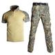 KINROCO Men's Tactical Camouflage Airsoft Combat Shirt and Trousers for Hunting Trekking Uniform(Size:S,Color:Green Python)