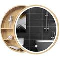 Suuim Bathroom Mirror Cabinet, Bathroom Cabinet Wall Mounted for Home or Hotel, Bathroom Mirror Cabinet,Wall-Mounted Storage Cabinet with LED Lighting,Slidi