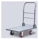 Platform Truck Flatbed Trolley with 360 Degree Swivel Wheels Metal Foldable Push Hand Cart for Warehouse Platform Truck Load capacity 440lb Push Hand Cart (Size : 73 * 45)