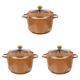 LAKEINX 3pcs Round Stainless Steel Office Bento Box Leak- Proof Bento Box School Bento Box Bento Box Lunch