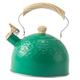 Whistle Kettle Coffee Boiler Camping teapot Tea pots for Stove top Whistling Kettle Water Boiler Stove top Milk Frother Boiling teapot Loud Wood Make Tea Milk Boil teapot (Green 19