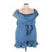 Ashley Stewart Romper: Blue Solid Rompers - Women's Size 18 Plus