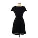 Brooks Brothers Casual Dress: Black Solid Dresses - Women's Size 6