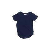 Hanna Andersson Short Sleeve Onesie: Blue Solid Bottoms - Size 18-24 Month