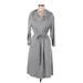 Allison Brittney Casual Dress - Sweater Dress: Gray Marled Dresses - Women's Size Medium