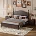 3-Pieces Bedroom Sets with Full Size Wood Platform Bed and Two Nightstands