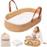 Moses Basket for Babies with Muslin Blanket Changing Basket for Baby Dresser Portable Basket for Your Baby's Needs