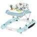 2-in-1 Aloha Fun Baby Walker in Blue, Easily Convertible Baby Walker, Adjustable Three Position Height Settings