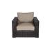 Teva Furniture Santa Monica Espresso Brown Frame Club Chair with Cushion