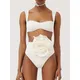 Ensemble de bikini à fleurs 3D pour femmes monokini uni maillot de bain brésilien imbibé mode
