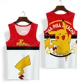 2024 Summer Pikachu Pokemon basket Jersey canotta uomo ragazzi abbigliamento per bambini maglietta