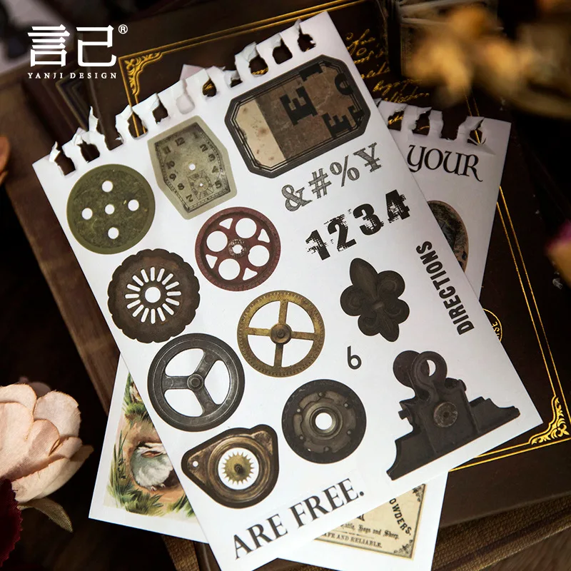 50 stücke große Vintage Aufkleber Buch dekorative Junk Journal für Scrap booking Kalender Kunst DIY Handwerk Image