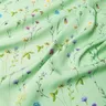 Tissu Viscose Vert Floral Robe Douce Popeline Arabe 1 m x 1.4 m