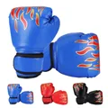Gants de boxe en coton PU pour enfants mitaines de boxe entraînement au poinçonnage anneau de