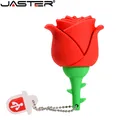 JASTER-Clé USB avec porte-clés gratuit clé USB fleur rose clé USB rouge et bleu clé USB jaune et