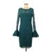 Nue by Shani Cocktail Dress: Teal Dresses - Women's Size 8