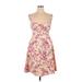 Tabitha Casual Dress - A-Line: Pink Brocade Dresses - Women's Size 14