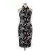 RACHEL Rachel Roy Casual Dress: Black Floral Motif Dresses - Women's Size X-Large