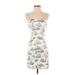 Hippie Rose Casual Dress Square Sleeveless: White Tropical Dresses - New - Women's Size X-Small