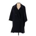 Ann Taylor LOFT Wool Coat: Blue Jackets & Outerwear - Women's Size Small