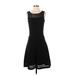 Lauren by Ralph Lauren Casual Dress - Sheath: Black Solid Dresses - Women's Size Small