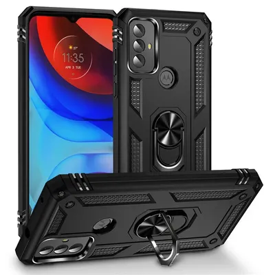For Motorola Moto G Play 2023 Case Metal Ring Kickstand Armor Shockproof Case For Moto G Play 2023