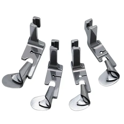 1 PC Industrial Sewing Machine Curved Hemming Foot Silk Chiffon Skirt Crimping Presser Foot Hem Pull