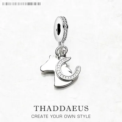 New Horse With Horseshoe Pendant Lucky Charm For Men Women Winter 925 Sterling Silver Gifts