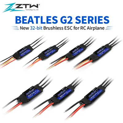 ZTW 32-Bit Brushless ESC Beatles G2 20A/30A/40A/50A/60A/80A/100A 2-6S SBEC 5V/6V 8A Speed Controller