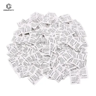 50/100 Packs of Non-toxic Silica Gel Desiccant Moisture Absorbent Dehumidifier for Clothing Food 3d